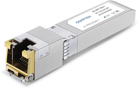 QSFPTEK 10G-T SFP+ Copper RJ45 Module, 10Gb SFP to RJ45, 10GBASE-T Ethernet MINI Gigabit gbic Transceiver for Arista SFP-10GE-T, Cat6a/ Cat7, up to 30m