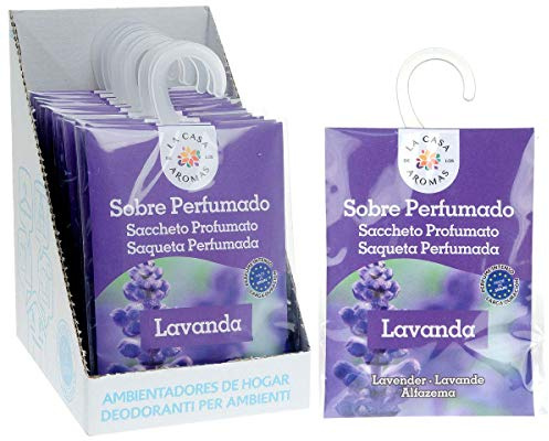 Set de 12 Sobres Perfumados, Bolsitas Aromáticas de Lavanda, Saquitos para el Armario, Cajón, Ropa de Bebé, Zapatero, Maleta