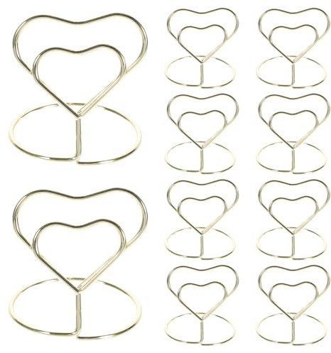 Herz Tischkartenhalter: 10stück Tischkartenhalter Hochzeit Gold Clip Herz Kartenhalter Platzkartenhalter Hochzeit Metall Foto Kartenhalter