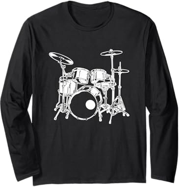 Drummer percussionniste Drum Kit Rock Musique Manche Longue
