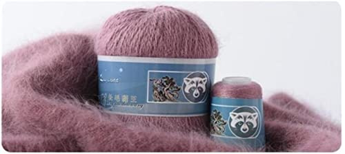 50 + 20g / set Long Plush Mink Cashmere Garn Fin kvalitet Handstickande tråd for Cardigan Scarf Lämplig for Kvinna Akrylull (Color : 851)