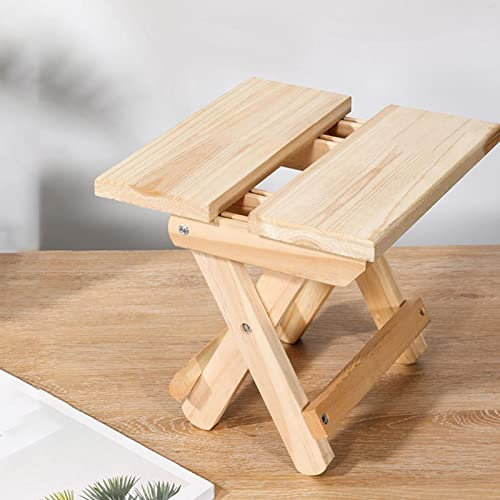 Folding Small Step Stool, Wooden Folding Chair, Foot Rest Shaving Stool, Wooden Storage Shelf, Lightweight And Anti Slip, Portable For Shaving Shower Foot Rest Household Kitchen Garden Camping