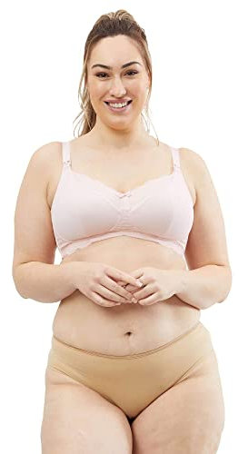 Cake Maternity Taffy Wire Free Nursing Bra, Soft Cup Full Coverage Maternity Bra, 38F UK/ 38G US, Rose