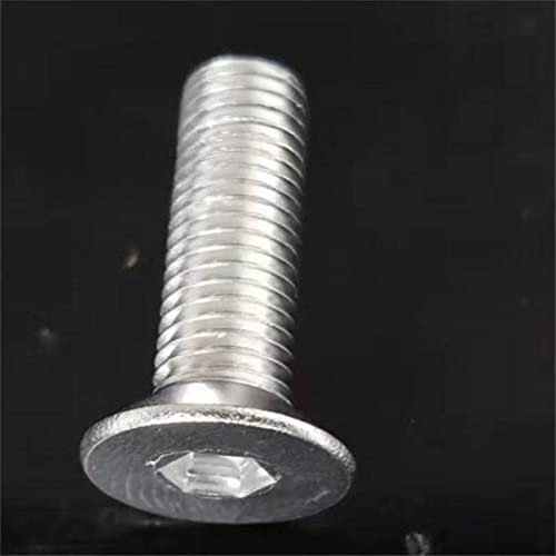 BONUMS 5 Stück M8 * 16/20/25/30 Eloxiertes buntes Aluminium Flache Innensechskant-Senkkopfschraube-M8 5 Stück, 25 mm, Silber