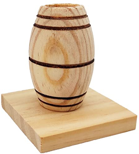 Acan Tradineur – Pack de 3 palilleros Sencillos de Madera Natural sin Tratar, Soportes para Palillos Ovalado, diseño Tradicional, 7 x 6,2 x 6 cm