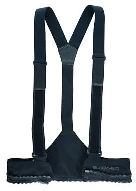 BLACKWILD Hosenträger fürMotorradhosen | Eingesetzter Reißverschluss YKK BVST Vislon - Hosenträger aus 100% Nylongewebe und 380 mm Breite (Herren (Reißverschlusslänge 75cm))