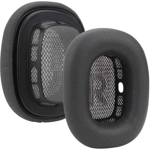 AirPod Max Ohrpolster, Ersatz-Ohrpolster, kompatibel mit Apple AirPods Max Kopfhörern, Komfort-Protein, Leder, Geräuschisolierung, Memory-Schaum, Ohrpolster, AirPod Max Zubehör (grau)