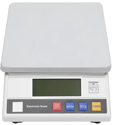 Elektronische Industriewaagen Präzise Zählwaage 5 LCD-Displays Inventurwaage robuste Edelstahl-Wiegefläche 80 Std. Akkubetrieb