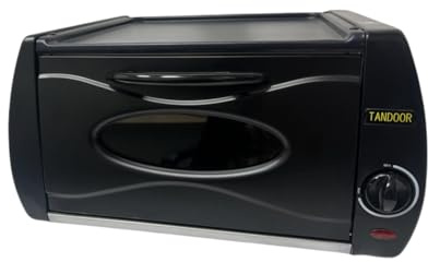 IMTINA, Tandoor Eléctrico Profesional con Placa Superior de Aluminio-Vidrio, Minihorno para Pizza, Roti, Lahmacun, Manakish Naan, Chapati, Máquina de Pan Eléctrico