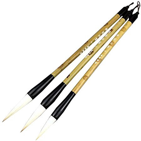Kinesisk kalligrafipensel, Kalligrafipennor,konstpennor,3 ST Kinesisk kalligrafi/Kanji Brush Set,#A