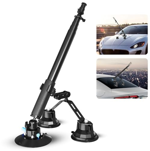 Zelvoro Triple Strong Suction Cup Camera Car Mount for Insta360