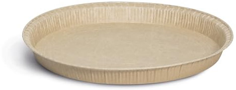 Guardini, Lot de 2 moules à tarte Ø 25 cm, jetables, papier sulfurisé antiadhésif, 100% recyclable, Havane, Made in Italy, Ligne Easy Bake Bio