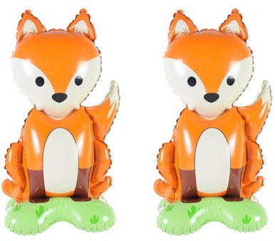 EHDWXVZM 2 Morceaux De Ballons De Renard, Ballons D'Hélium, Ballons d'animaux, Décoration De Ballon De Renard, Fête De Renard, Modèle De Ballon, Renard Gonflable.