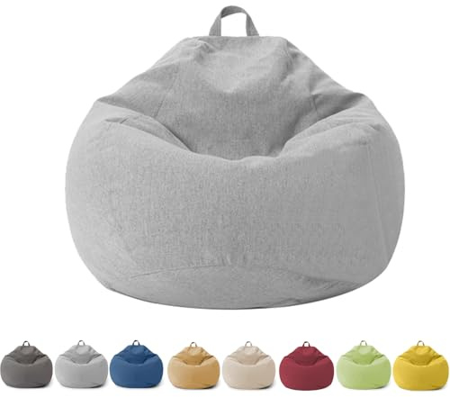 Sacco Seduto per Bambini e Adulti, Coprimaterasso Sacco Seduto Senza Riempimento, con Cerniera, per Adulti e Bambini, 100 x 120 cm Poltrona Sacco per Camera da Letto, Ufficio, Soggiorno, Terrazza