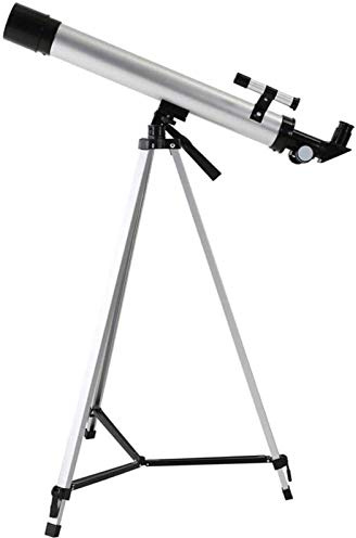 Teleskop för barn vuxna, 50 mm astronomiska refraktor teleskop för nybörjare teleskoptillbehör okular med ett stativ teleskop för att observera månen och planeten, för inomhus/utomhus