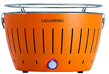 LotusGrill LG G34 U OR Standard Barbecue con batterie e cavo di alimentazione USB, 35 x 23,4 cm, Arancione