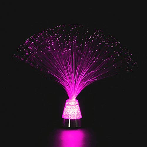 Fibre optique glace Lampe à fibre optique Lampe 7 Couleur Changement fibre optique Lumière à pile à fibre optique Fontaine Veilleuse fée décoration Night Lights Mood Lampes pour 8x33cm