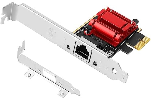 Vogzone for RTL8125B 2.5GbE PCIe2.0 x1 NIC, Single RJ45 2.5GBASE-T Adapter