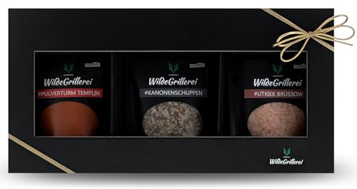 Wilde Grillerei Geschenkset ALLESKÖNNER 1x Pulverturm Templin 1x Kanoneschuppen 1x Utkiek Brüssow im Beutel | Gewürzmischungen aus der Uckermark ohne Zusatzstoffe pure Gewürze