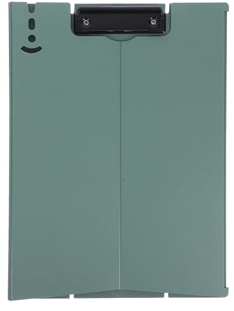 SUPVOX Porte-documents à Pince A4 Vert Foncé avec Support Intégré, Tableau Mémo de Bureau Portable, Outil D’écriture pour Classement Vertical, Dossier Rangement Documents Pratique