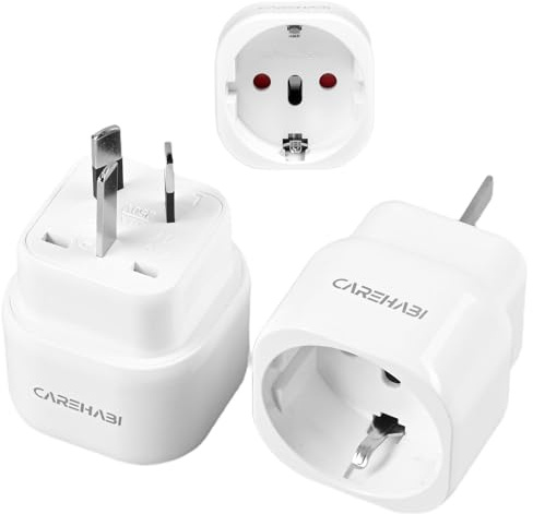 2 st kinesisk uttagsadapter, Kina adapter, typ I uttag, Australien EU-kontakt till Australien, Nya Zeeland, Argentina, Kina, Fiji