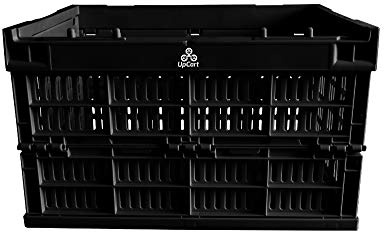 UpCart Fold-a-Crate, Collapsible Stackable Milk Crate & Plastic Storage Bin
