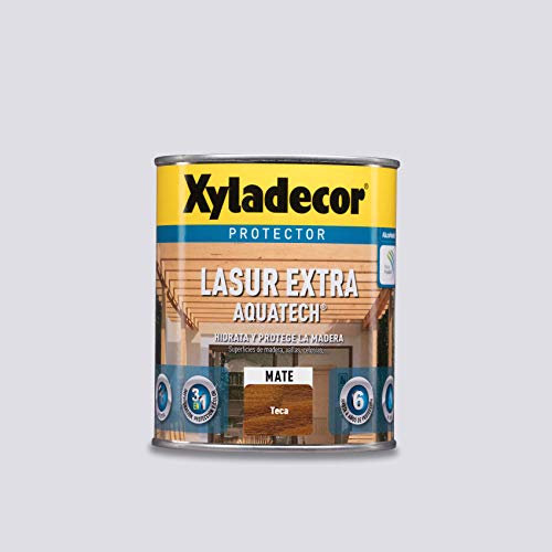 Xyladecor 250 Lasur Extra Mate Aquatech, Para madera Teca, 750 ml