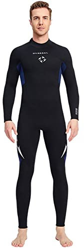 WYYHAA Ultra Stretch 3mm Neopreno Traje de Neopreno, Traje de Buceo de 5 mm de Longitud Completa para Hombres para bucear, Buceo y Otros Deportes acuáticos,A,4XL