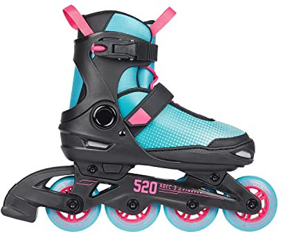 Firefly Ils 520 Inline-Skate, Black/Turquoise/Pink, Medium