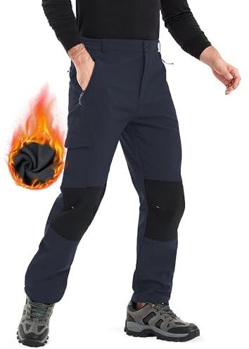 MEETWEE Skihose Herren Schneeski wasserdichte Wanderhose Fleece gefütterte Hose Softshell Isoliertes Snowboard Outdoor-Arbeit Skihose