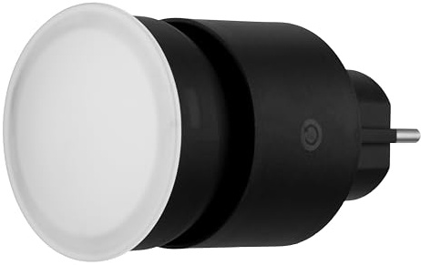 REV Prise – Intensité variable en 4 niveaux, 10 W, 850 lm, 3000 K, prise lumineuse à insérer dans les prises, câble d'extension et plusieurs prises, anthracite