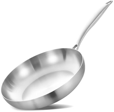 Inqibee 30 CM Tri-Ply Stainless Steel Frying Pan,Detachable Ergonomic Handle,Compatible with Induction Stove,Even Heating and Oven Safe