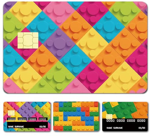 CREATCABIN 4 Estilos Fundas para Tarjetas de Crédito Tarjeta de Débito Etiqueta Adhesiva Que Cubre Sin Burbujas Slim Buzzle Calcomanías Protectoras para Tarjetas Bancarias Personalizadas PVC