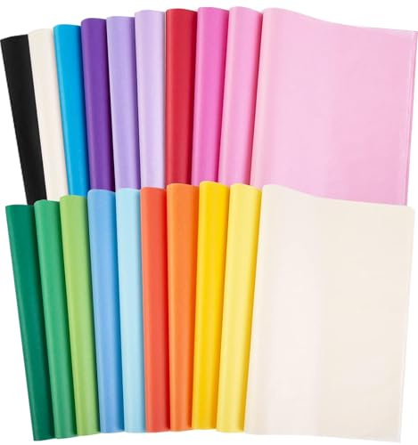500 x 700mm Coloured Tissue Paper for Wrapping Gifts,Tissue Papers with 20 Colors, 40 Sheets Tissue Paper Perfect for Packaging Gifts and Crafts