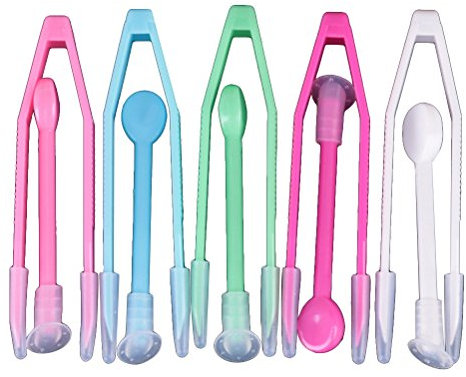 ROSENICE 5 Stück Pinzette und Saugnapf Kontaktlinsen Inserter Remover für Reisen (bunt)