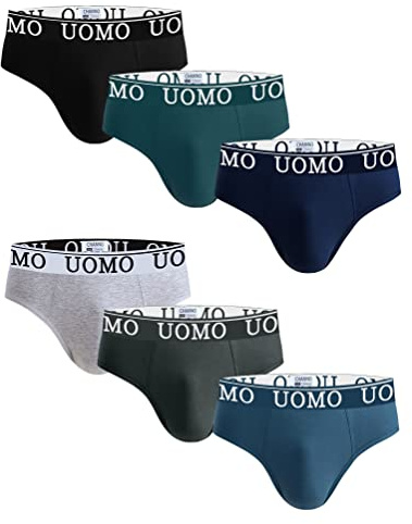 Channo Slips en Coton pour Hommes Uomo - Lot de 6, Multicolore, 5XL