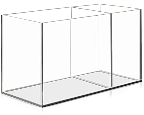 Uquelic Portapenne da scrivania in acrilico con 2 scomparti, organizer per matite, multifunzione trasparente, porta pennelli per trucco