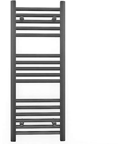 Myhomeware Anthracite Grey Heated Bathroom Towel Rail Radiator For Central Heating Elegant Designer In UK (450mm x 900mm (h))