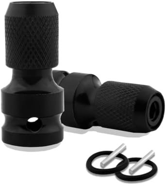 2 Piezas Adaptador de Llave de Vaso Cuadrado de 1/2 a Vástago Hexagonal 1/4 Liberación Rápida Adaptador para Llave de Trinquete de Impacto