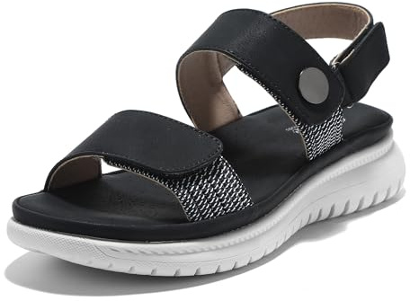 JOMIX Sandales de Randonnée Femme Avec Scratch - Sport et Été Confortable pour Extérieur