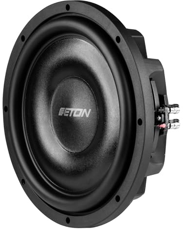 Eton MW 12 Flat - Potente subwoofer piatto da 30 cm/12 pollici, basso a lunga corsa per auto, altoparlante con magnete al neodimio, 2 x 450 Watt, 1 pezzo