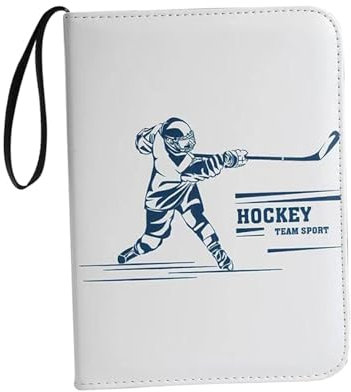kowaku Eishockey Kartenmappe für Sammler mit Schutzhüllen, WEISS