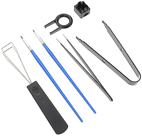 Artibetter Per Lubrificazione Tastiera Estrattore Keycap Pinzetta e Spazzola Per Pulizia Kit Per Appassionati Tastiere