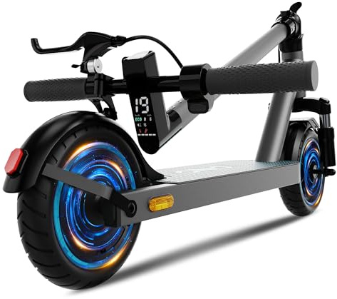 QnQ Electric Scooter, Powerful 500W*2 Dual Peak Motor, Max12/28/35Miles Long Range, Top Speed 15.5/19/22MPH, 8.5/10Tires,Long-lasting battery life, dual elastomer suspension UL 2272 & 2271 Certified