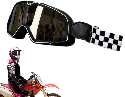 Générique Motorcykelglasögon - vintage racing, dammvindglasögon | Retrostrålningslinser, bekväm rem anpassad för motocross, utomhusäventyr, skidsport, män, kvinnor