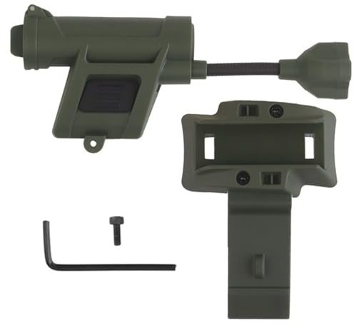ZFFOZZ Lampe de Casque Tactique 6 en 1 avec Lampe de Travail à LED Rouge Infrarouge Lampe de Signalisation de Survie Support pour Casque Système Molle(Green)