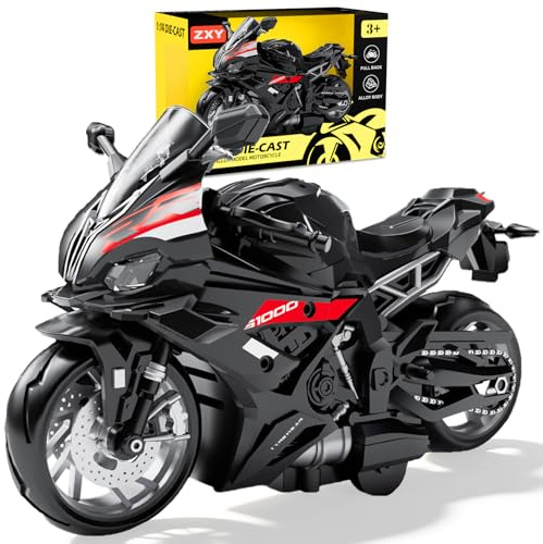 NimblusToy Moto Giocattolo,Moto per Bambini, Modellini Mini Mot figure, Per Bambini, Ragazzi E Ragazze, Regalo Per Feste Di Compleanno(nero)
