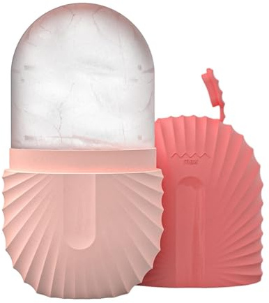 Arroopu Rodillo de hielo masajeador facial | Masaje facial personal | Molde de silicona para masaje facial, para el hogar, viajes, apartamento, hotel, escuela, vacaciones, cumpleaños, Navidad
