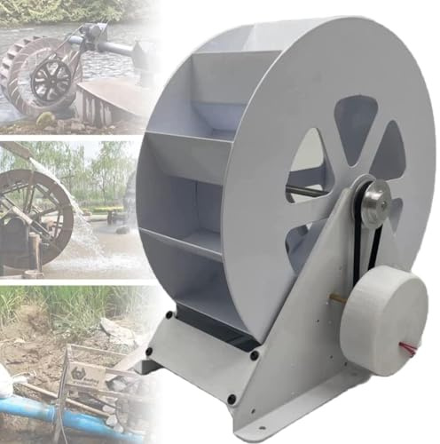 Generador de turbina de agua portátil – Kit hidroeléctrico de flujo de 100 W para corrientes/ríos fuera de la red – Microgenerador hidráulico de acero duradero con funcionamiento silencioso