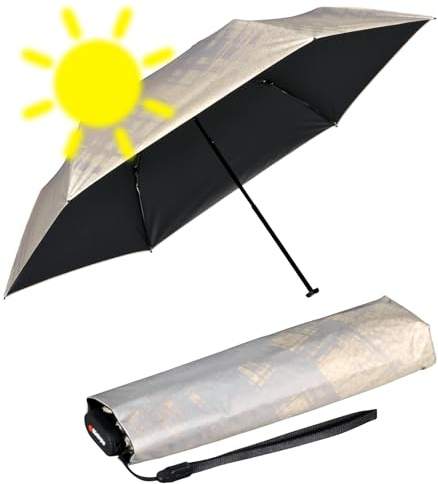 Knirps Parapluie de Poche Ultra US.050 Slim Manual - Ultra léger et Plat - résistant aux tempêtes - Coupe-Vent - 21 cm
